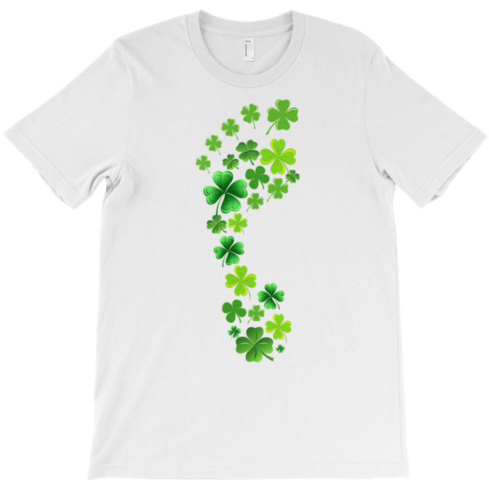 best st. patrick's day gift lucky foot print t shirt T-Shirt - T-Shirt, Sweatshirt, Hoodie