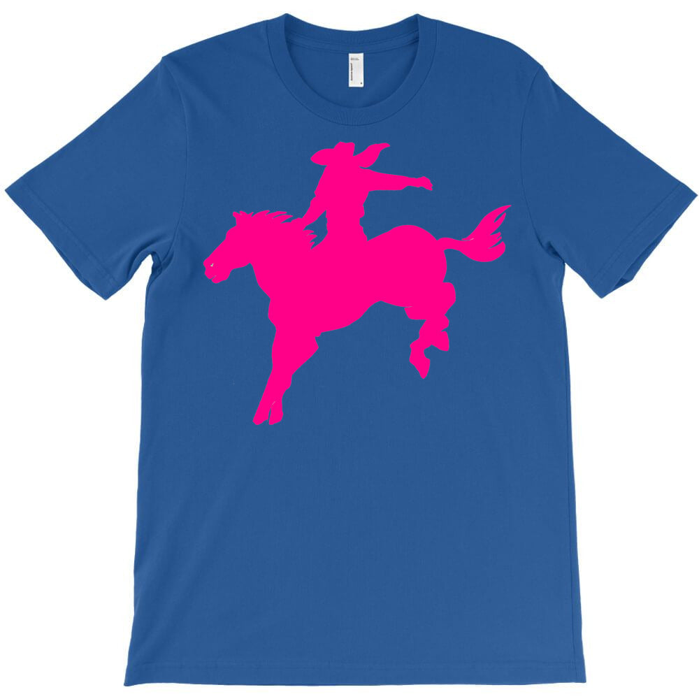 pink black western bucking bronco cowboy red cute T-Shirt - T-Shirt, Sweatshirt, Hoodie