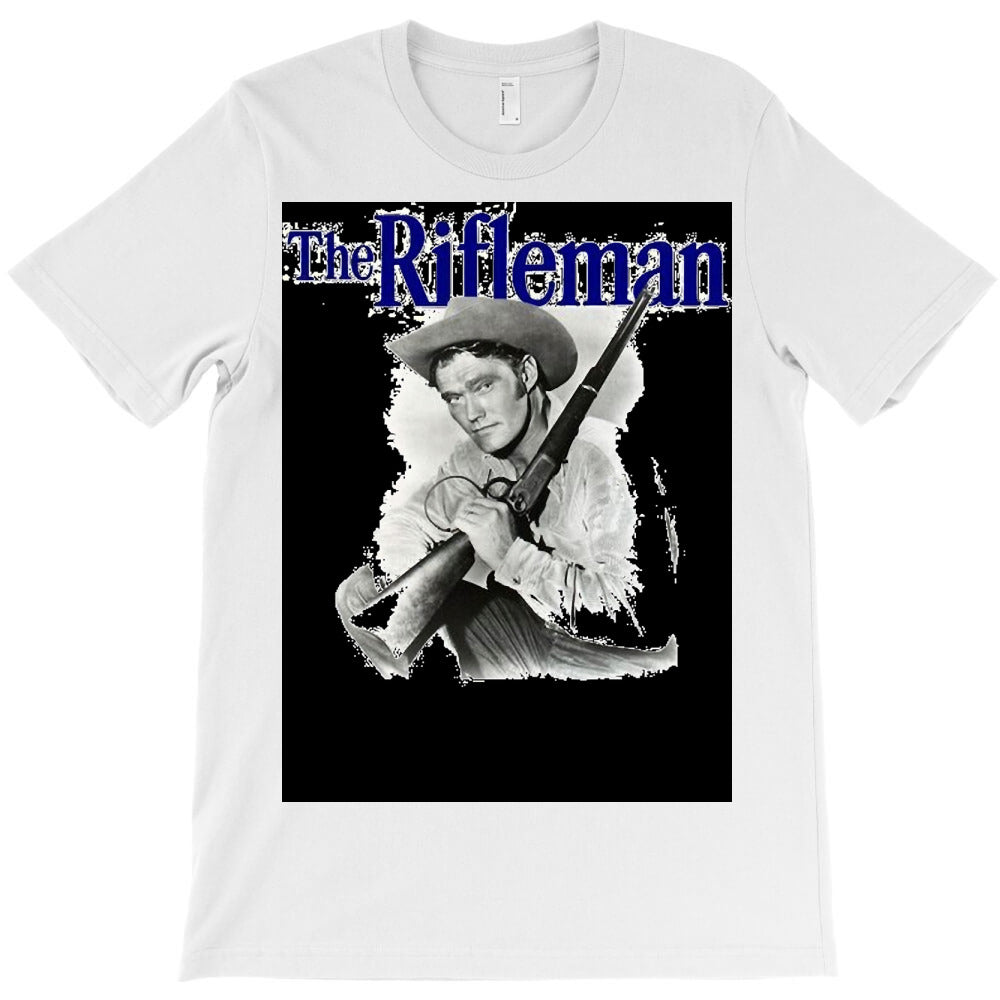 the rifleman the rifleman tv tv show retro rifle gun guns poster red T-Shirt - T-Shirt, Sweatshirt, Hoodie
