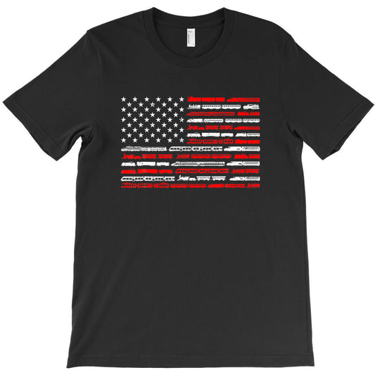 American Flag Railroad Trains Retro Vintage Trains Lover T-Shirt - T-Shirt, Sweatshirt, Hoodie