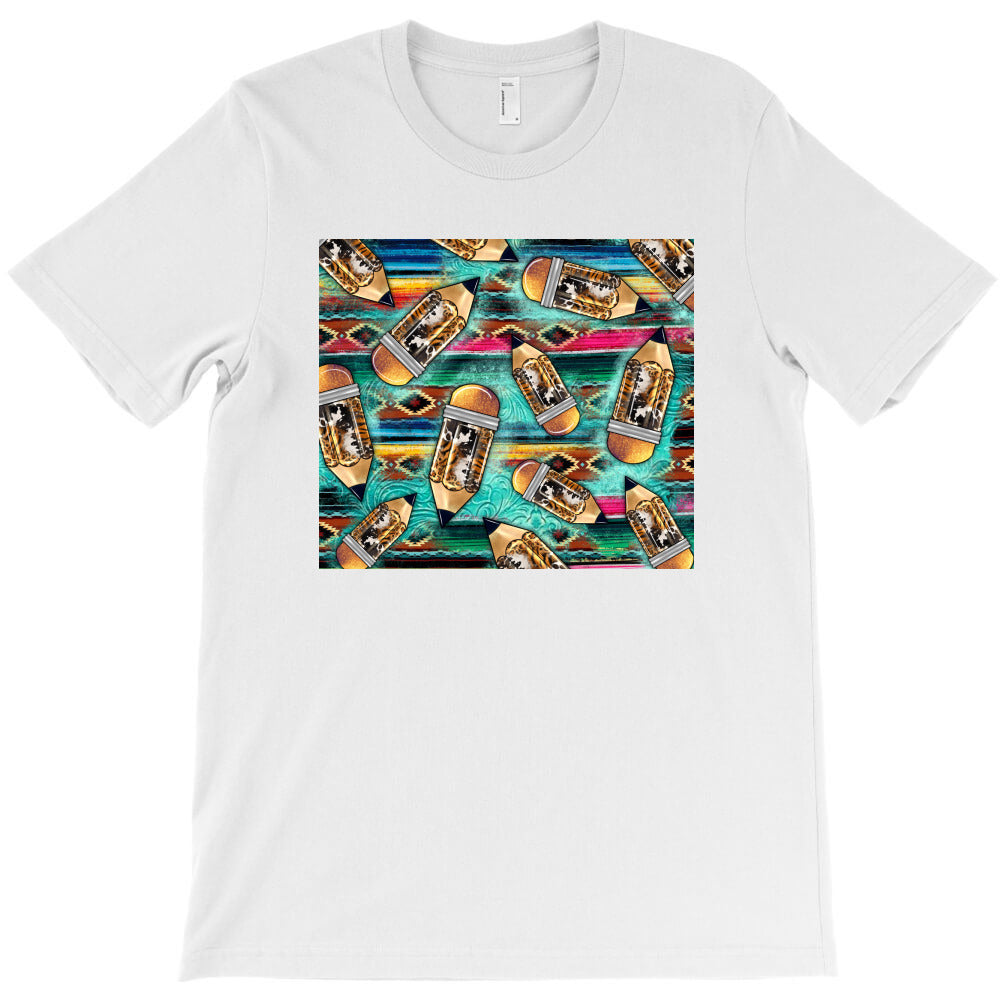 Western Teacher Pencil T-Shirt - T-Shirt, Sweatshirt, Hoodie