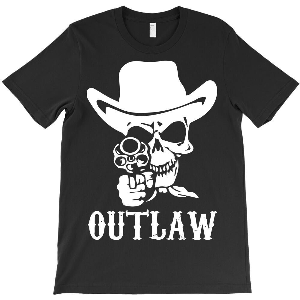 outlaw cowboy funny skull T-Shirt - T-Shirt, Sweatshirt, Hoodie