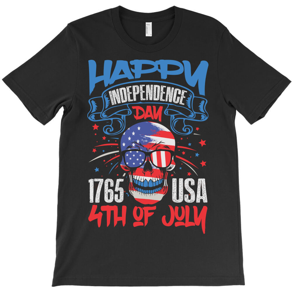 Happy independence day, usa, skull, Asim T-Shirt - T-Shirt, Sweatshirt, Hoodie