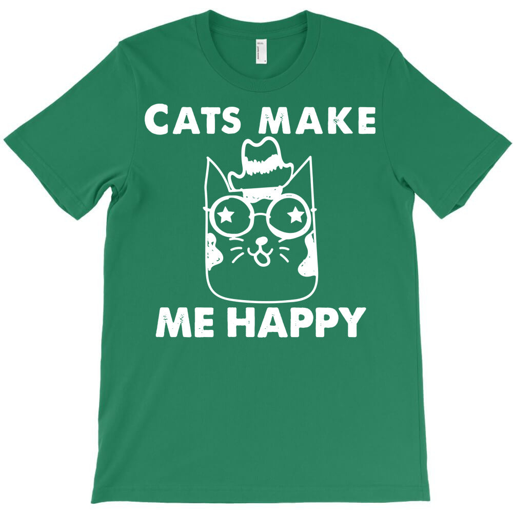 cats make me happy T-Shirt - T-Shirt, Sweatshirt, Hoodie
