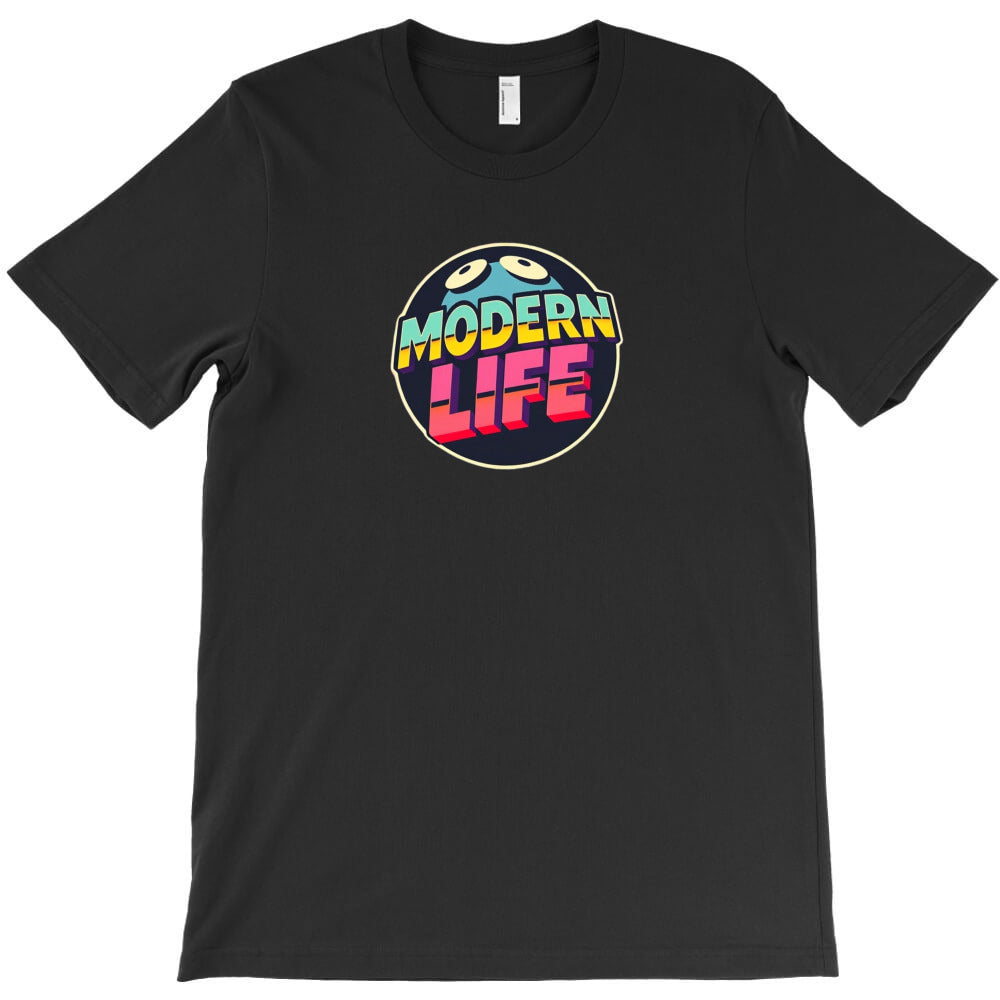Modern Life retro futurism typography T-Shirt - T-Shirt, Sweatshirt, Hoodie
