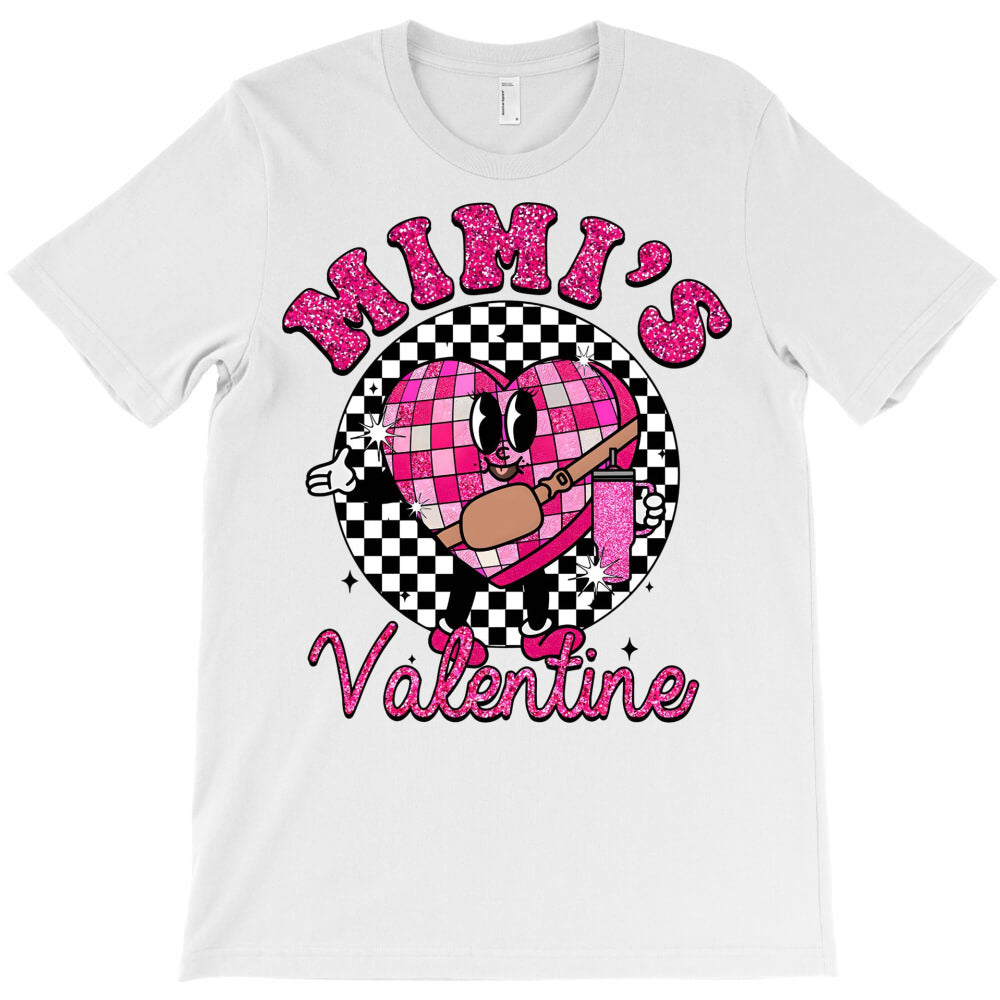 Sparkling Mimis Valentine Heart Candy Checkered T-Shirt - T-Shirt, Sweatshirt, Hoodie