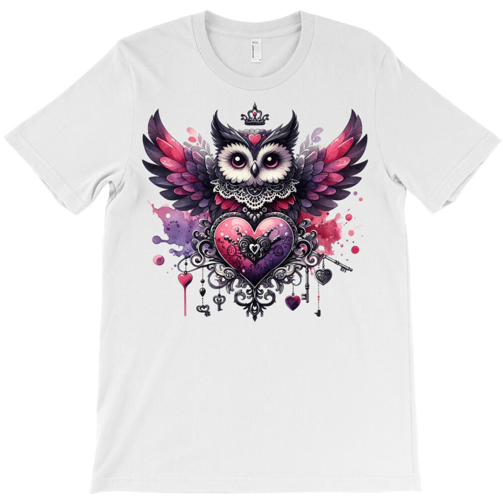 enchanted owl with heart design T-Shirt - T-Shirt, Sweatshirt, Hoodie