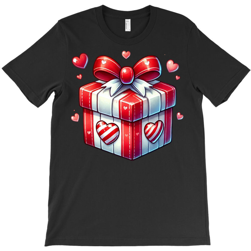 Romantic gift box with hearts T-Shirt - T-Shirt, Sweatshirt, Hoodie