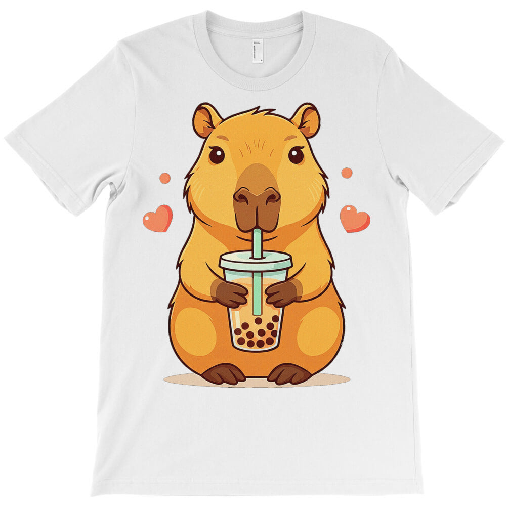 Cute Capybara Boba Tea Bubble Rodent T-Shirt - T-Shirt, Sweatshirt, Hoodie