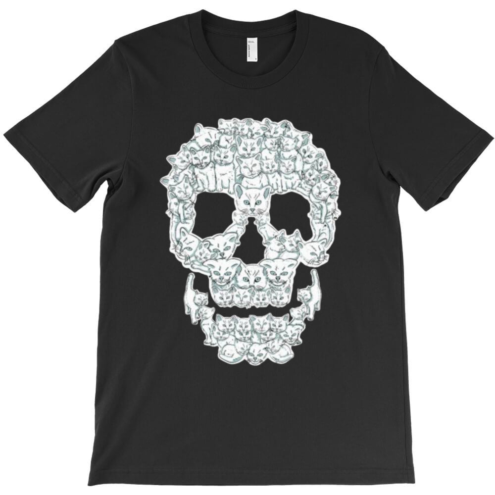 feline skull illusion T-Shirt - T-Shirt, Sweatshirt, Hoodie