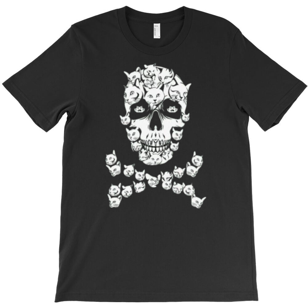 name cat skull illusion T-Shirt - T-Shirt, Sweatshirt, Hoodie