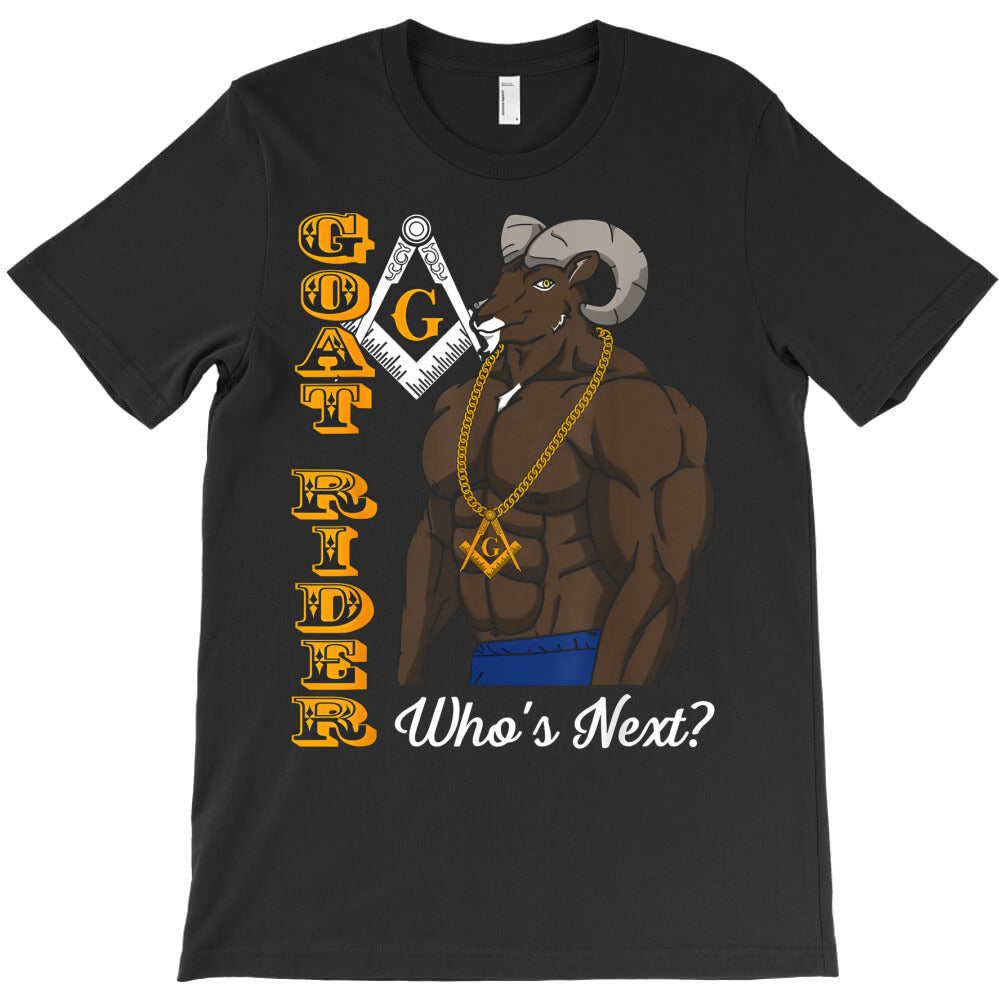 muscular goat character with masonic symbols T-Shirt - T-Shirt, Sweatshirt, Hoodie