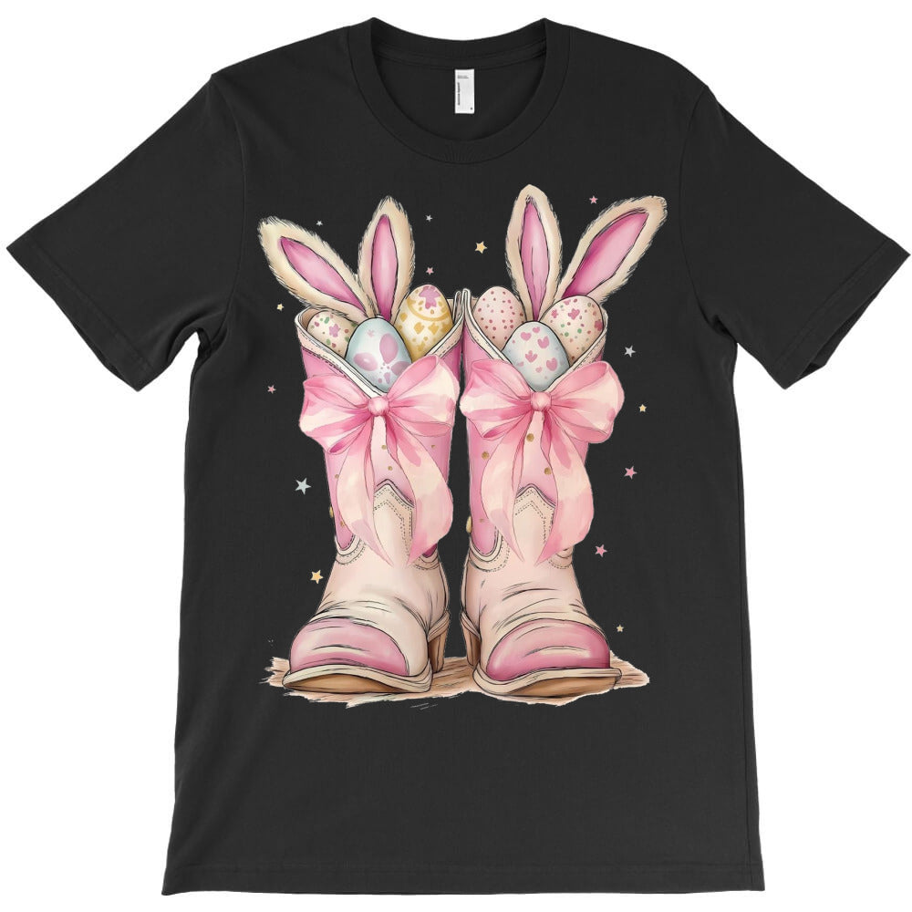 Easter Bunny In Cowboy Boots T-Shirt - T-Shirt, Sweatshirt, Hoodie