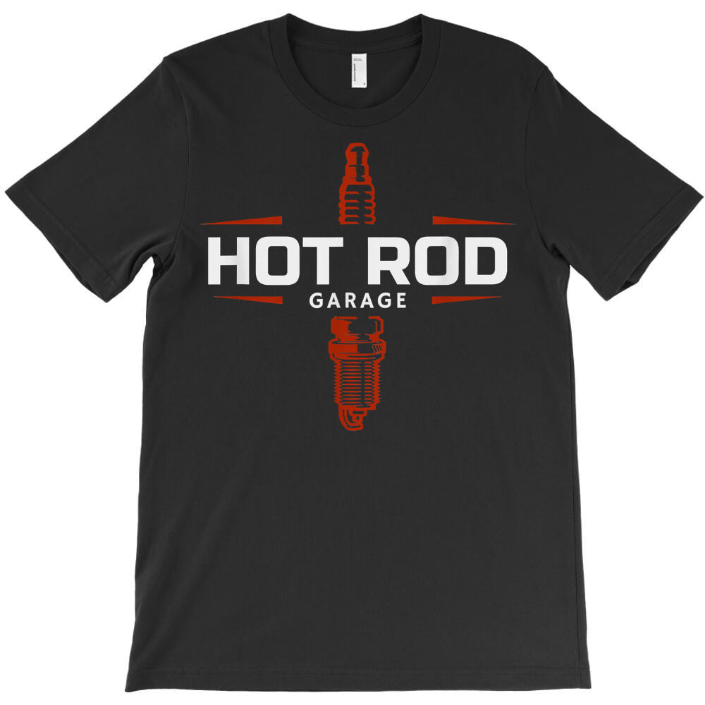 hot rod garage custom retro classic car spark plug t shirt T-Shirt - T-Shirt, Sweatshirt, Hoodie