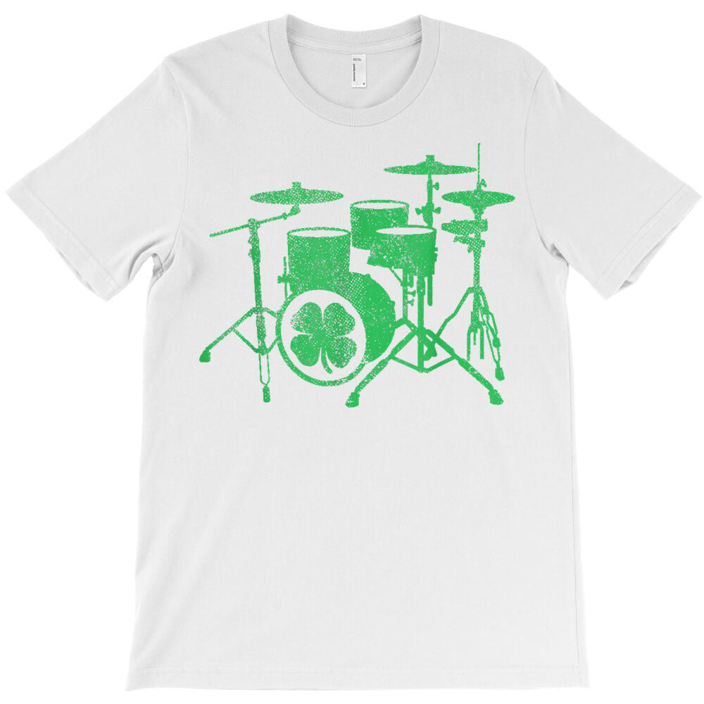 st patrick's day shamrock drum irish green drummer paddy's t shirt T-Shirt - T-Shirt, Sweatshirt, Hoodie