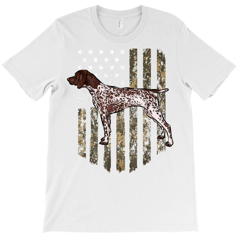 camo american flag german shorthaired pointer 4th of july t shirt T-Shirt - T-Shirt, Sweatshirt, Hoodie
