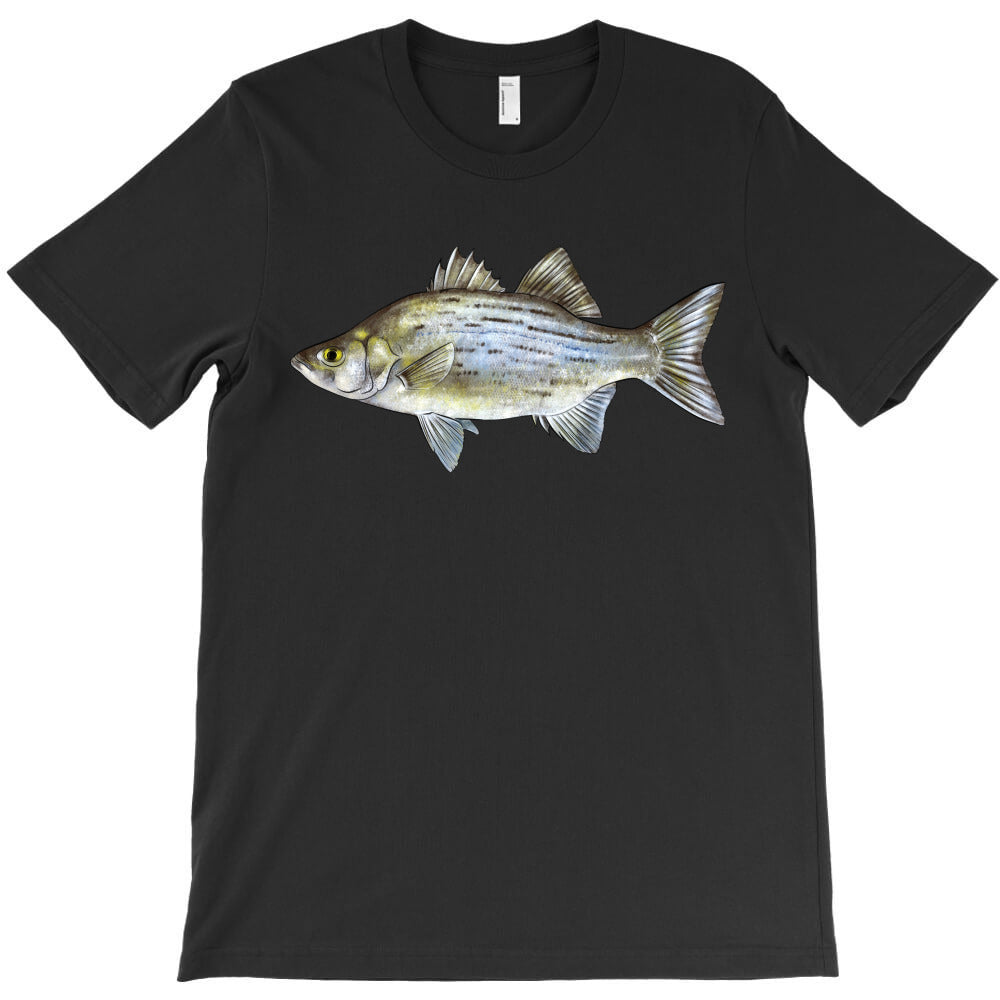 White Bass Fish Illustrations T-Shirt - T-Shirt, Sweatshirt, Hoodie