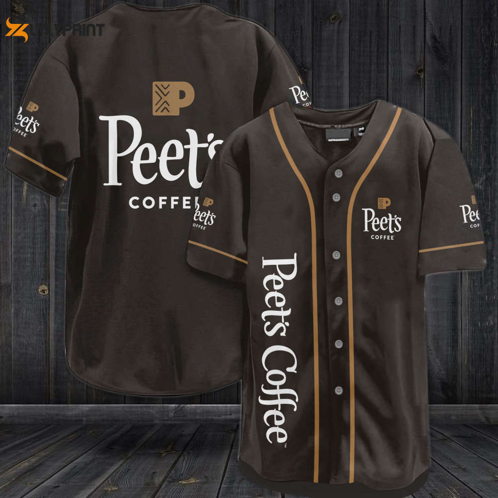 Peet's Coffee Baseball Jersey - lylyprint.com baseball jersey product view 1