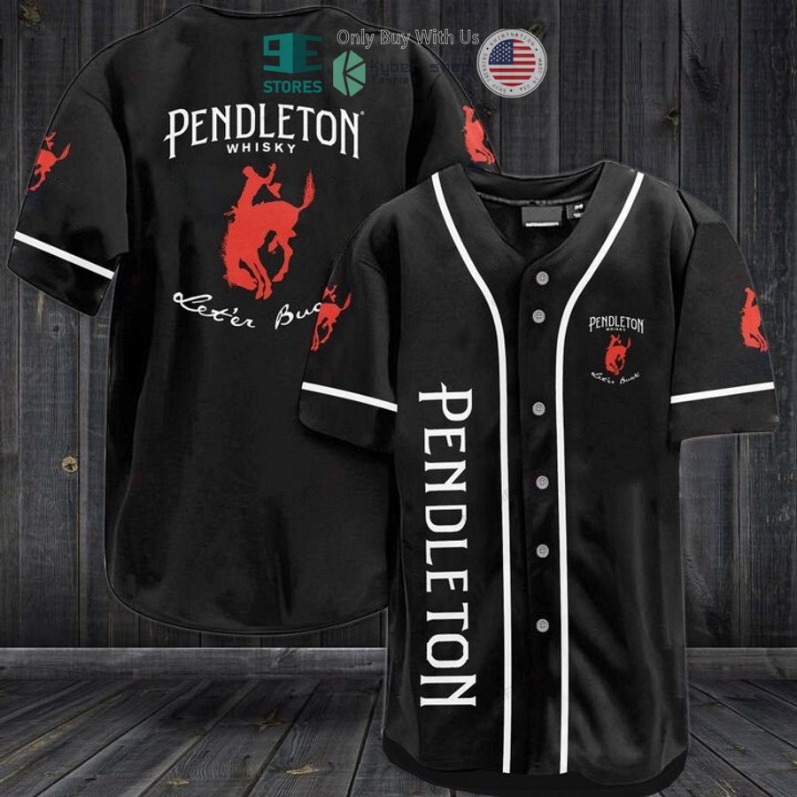 BEST Pendleton Whisky logo black Baseball Jersey baseball jersey product view 1
