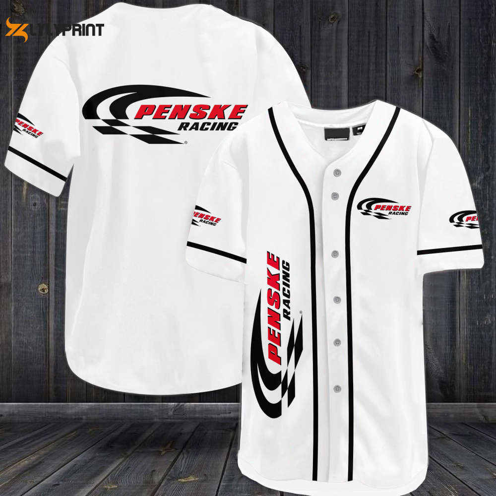Penske Racing Baseball Jersey - lylyprint.com baseball jersey product view 1