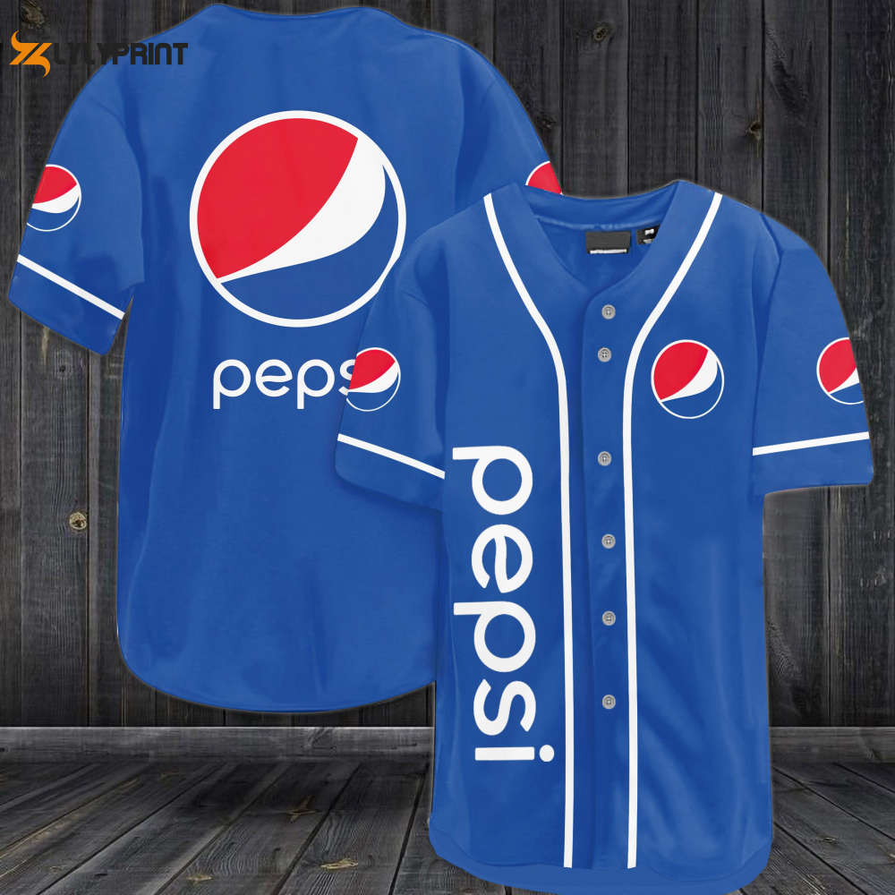 Pepsi Baseball Jersey - lylyprint.com baseball jersey product view 1