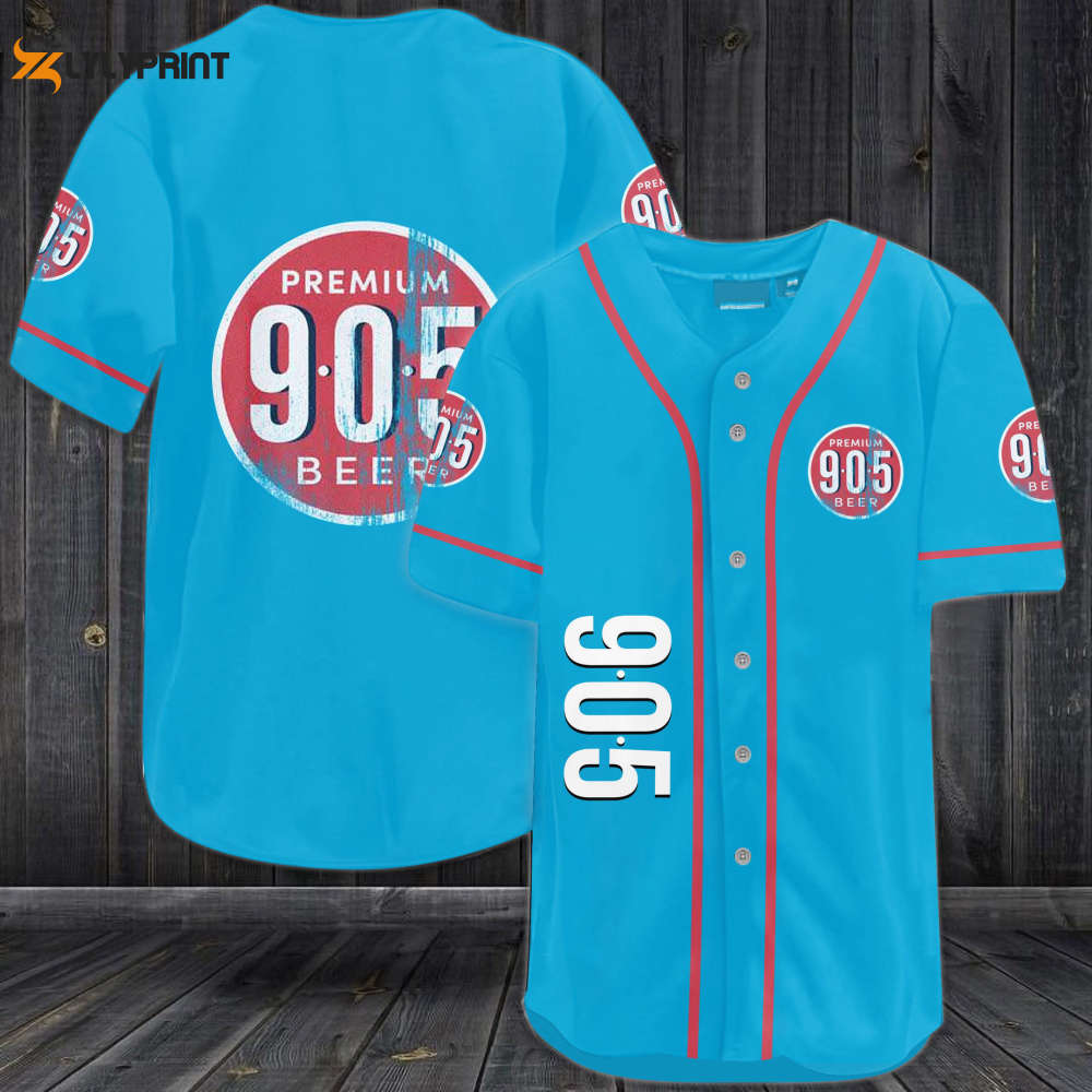 Permium 905 Beer All Over Print Unisex Baseball Jersey - lylyprint.com baseball jersey product view 1