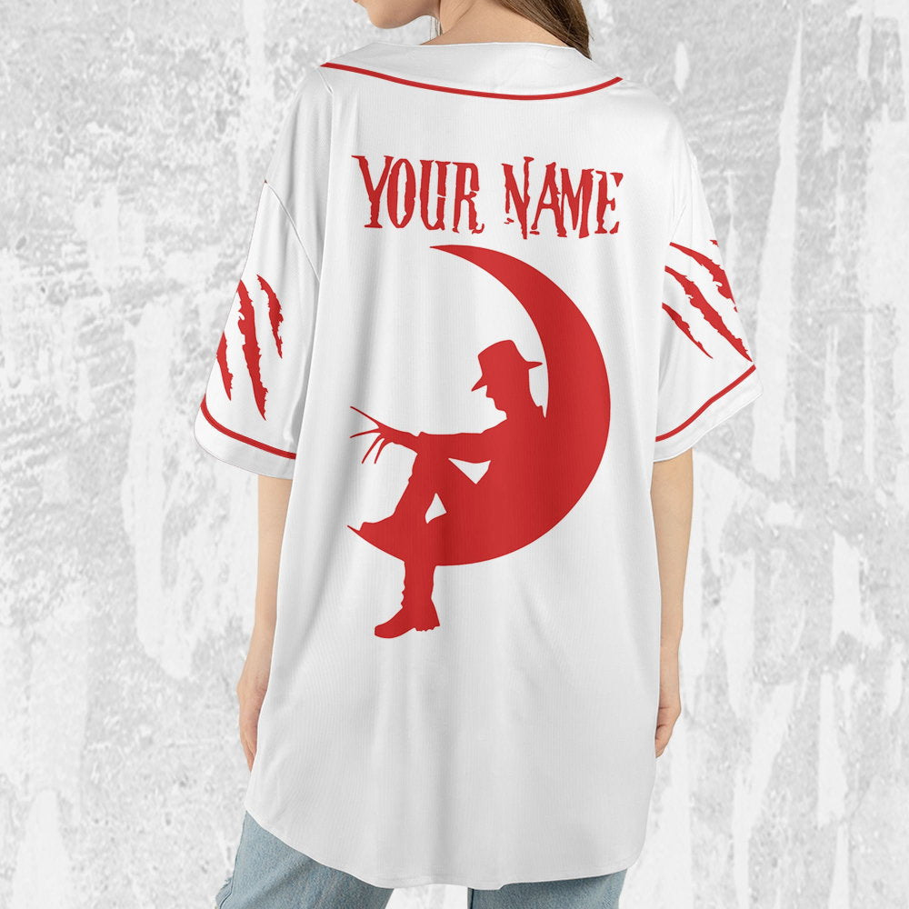 Personalize Freddy Krueger ScreamWorks Never Sleep Again Jersey, Freddy Baseball Jersey - lylyprint.com baseball jersey product view 5