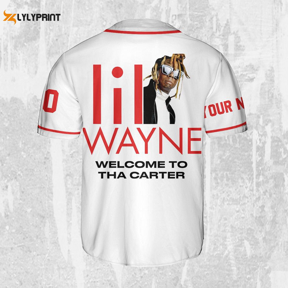 Personalize Lil Wayne Welcome To Tha Carter Jersey, Custom Baseball Jersey - lylyprint.com baseball jersey product view 1