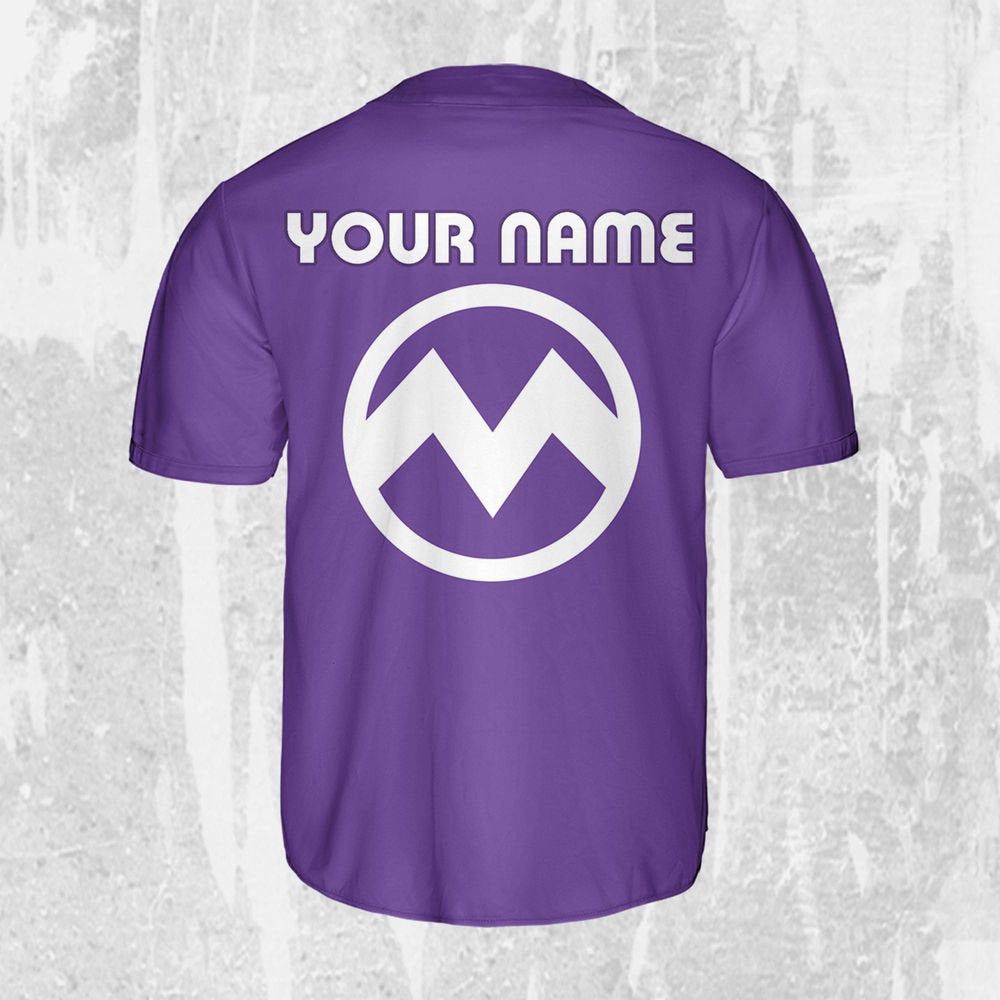 Personalize Minions Purple Evil Minion Baseball Jersey - lylyprint.com baseball jersey product view 3