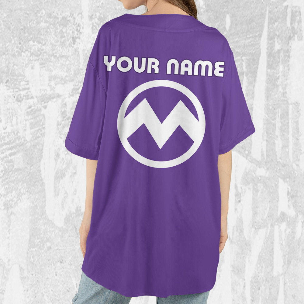 Personalize Minions Purple Evil Minion Baseball Jersey - lylyprint.com baseball jersey product view 5