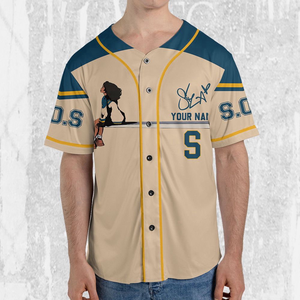 Personalize SZA New Album Merch Jersey, Sza Baseball Jersey, SOS New Album - lylyprint.com baseball jersey product view 3