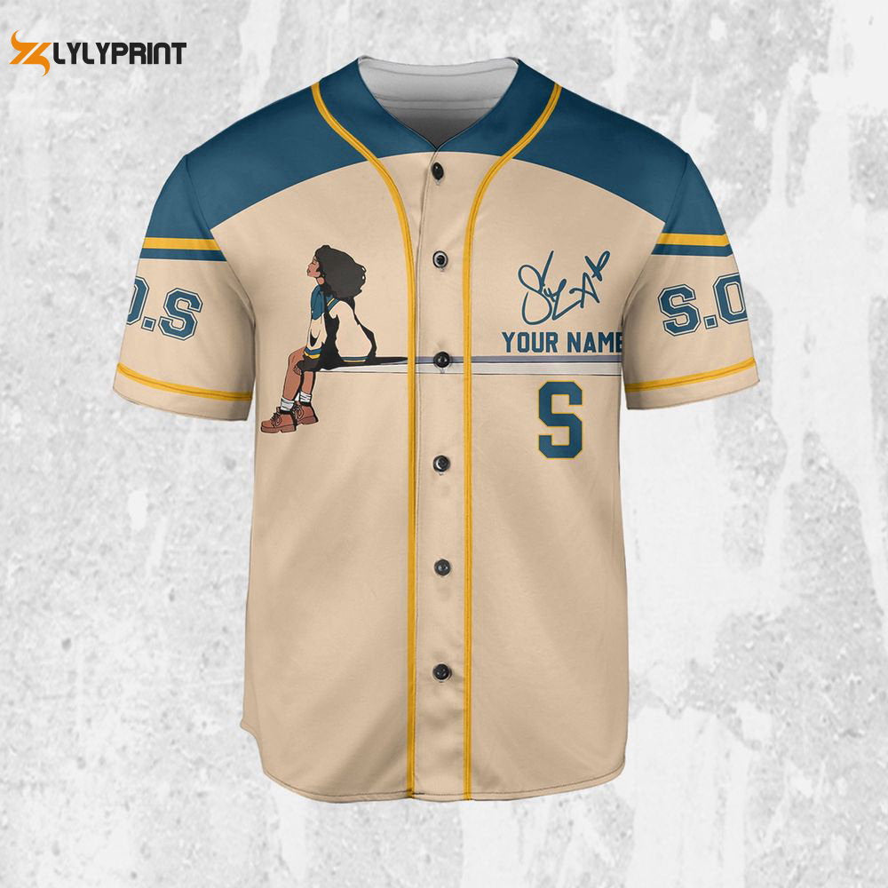 Personalize SZA New Album Merch Jersey, Sza Baseball Jersey, SOS New Album - lylyprint.com baseball jersey product view 1
