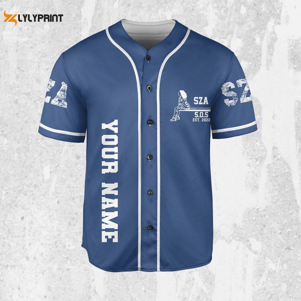 Personalize SZA SOS Tracklist Music Tour 2023 Jersey, Sza Baseball Jersey - lylyprint.com baseball jersey product view 1