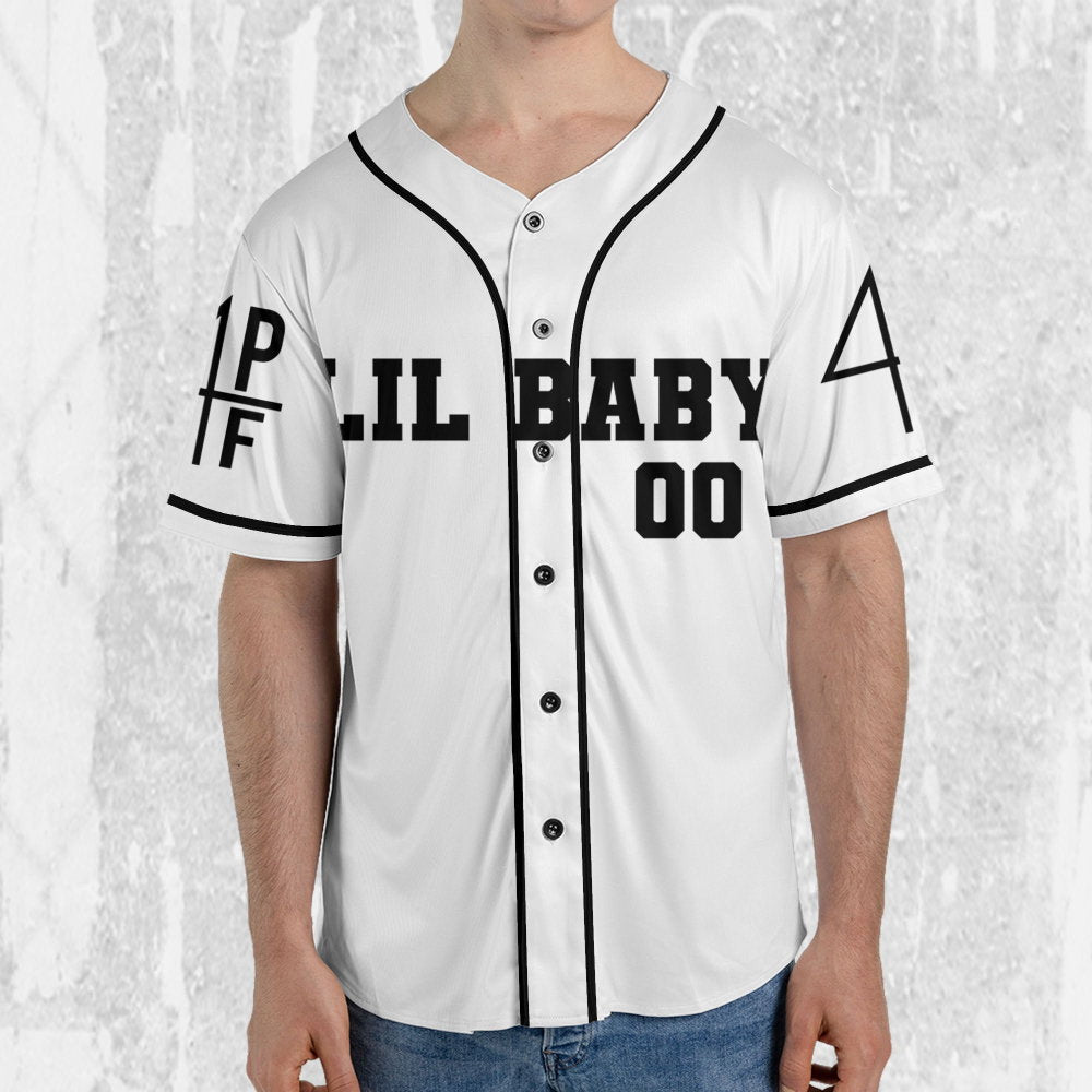 Personalize Vintage Lil Baby Jersey, Lil Baby Baseball Jersey, Lil Baby Rap Jersey - lylyprint.com baseball jersey product view 4