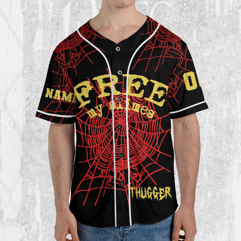 Personalize Young Thug Free Black And Yellow Jersey, Young Thug Baseball Jersey - lylyprint.com baseball jersey product view 4