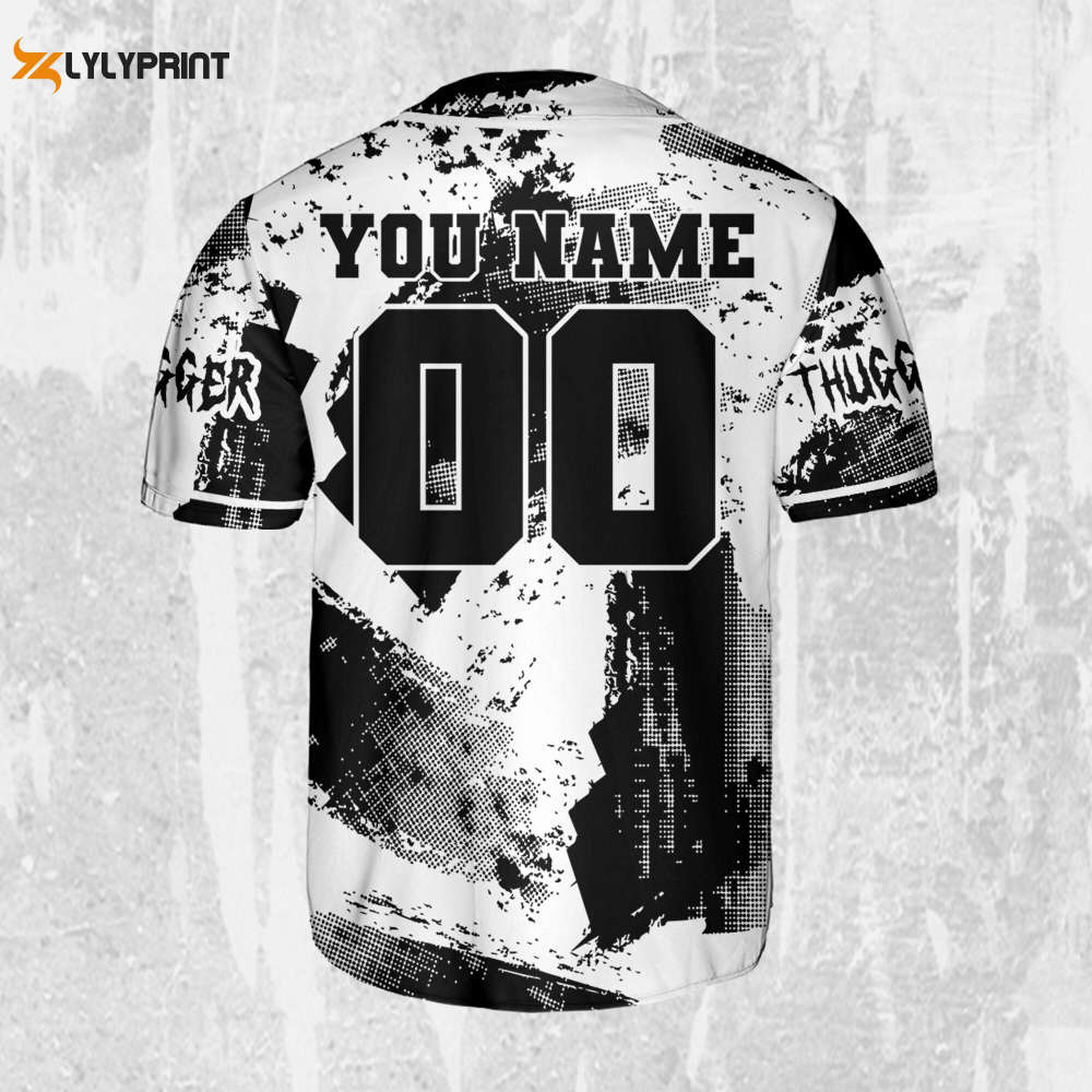 Personalize Young Thug Rapper Style Jersey, Young Thug Baseball Jersey - lylyprint.com baseball jersey product view 2