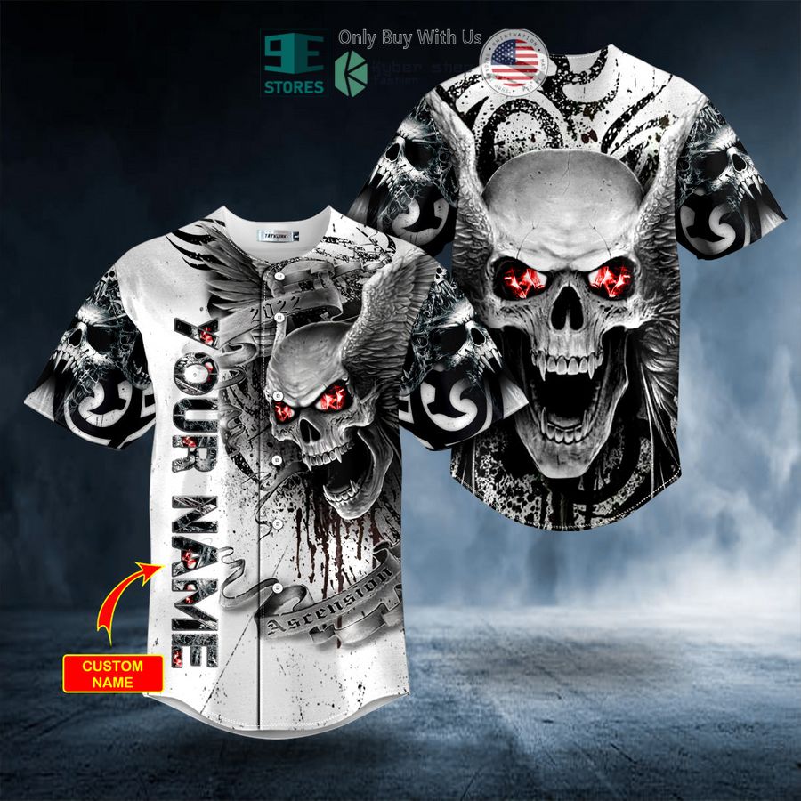 BEST Personalized 2022 Ascension Skull Custom Baseball Shirt baseball jersey product view 1