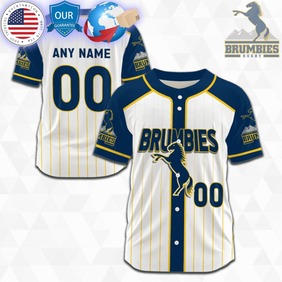 HOT Customized ACT Brumbies Super Rugby Baseball Jersey baseball jersey product view 1