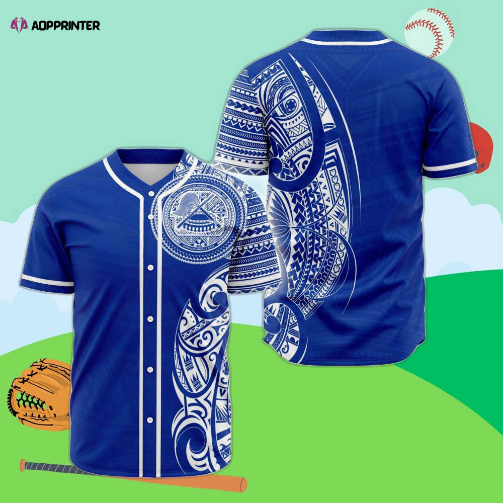 Personalized American Samoa Polynesian Baseball Jersey baseball jersey product view 1