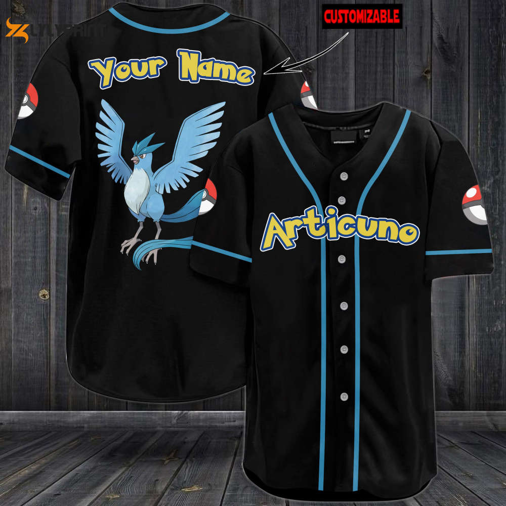 Personalized Articuno Baseball Jersey - lylyprint.com baseball jersey product view 1