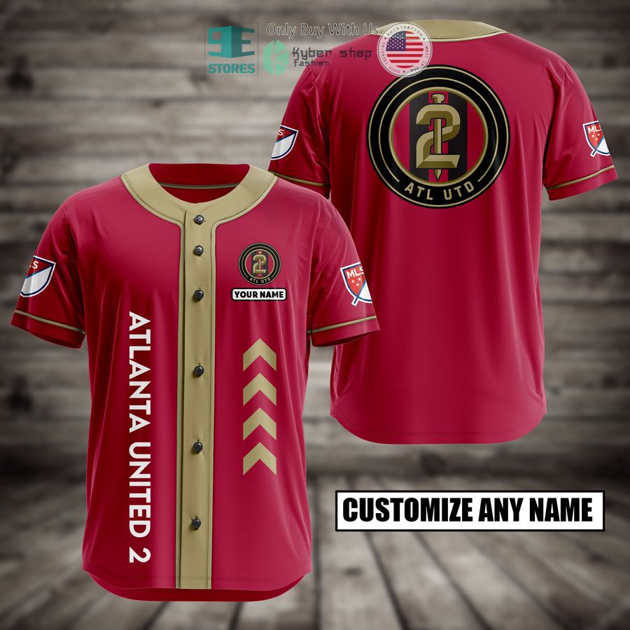BEST Personalized Atlanta United 2 Custom Baseball Shirt baseball jersey product view 1
