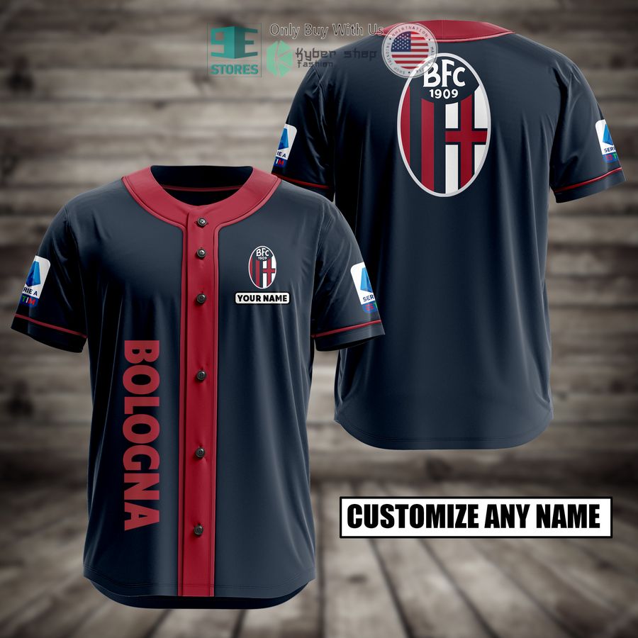 BEST Bologna Custom Name Baseball Jersey baseball jersey product view 1