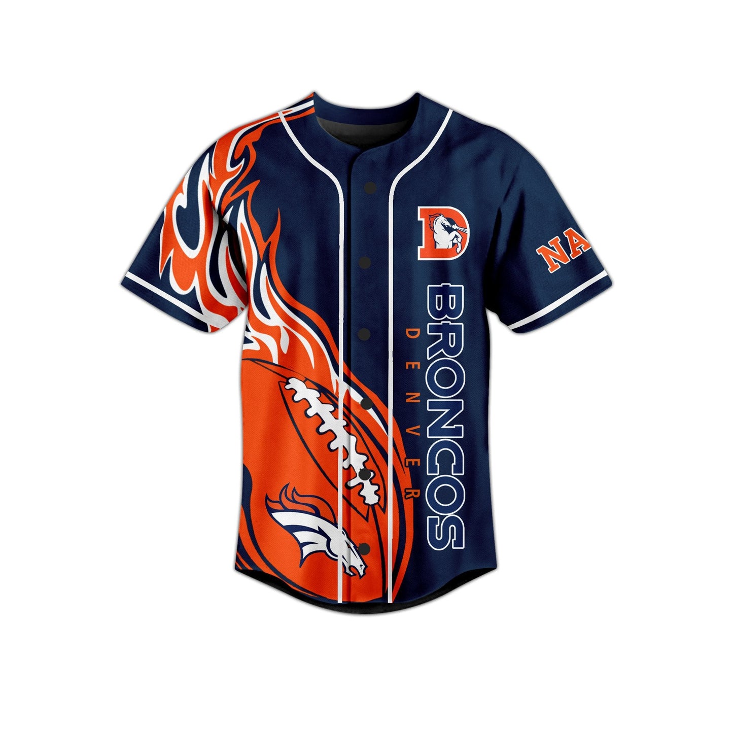 Personalized Broncos Baseball Jersey For Fans baseball jersey product view 2