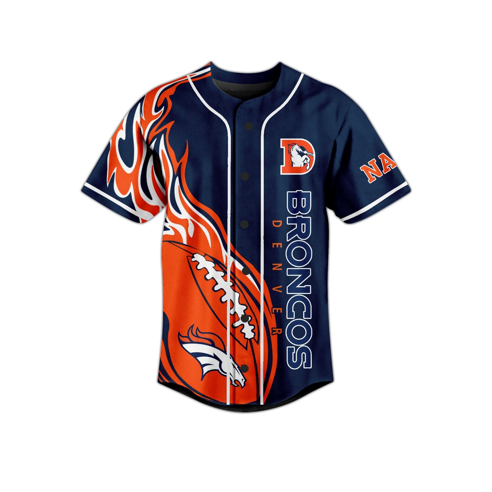 Personalized Broncos Baseball Jersey For Fans baseball jersey product view 2