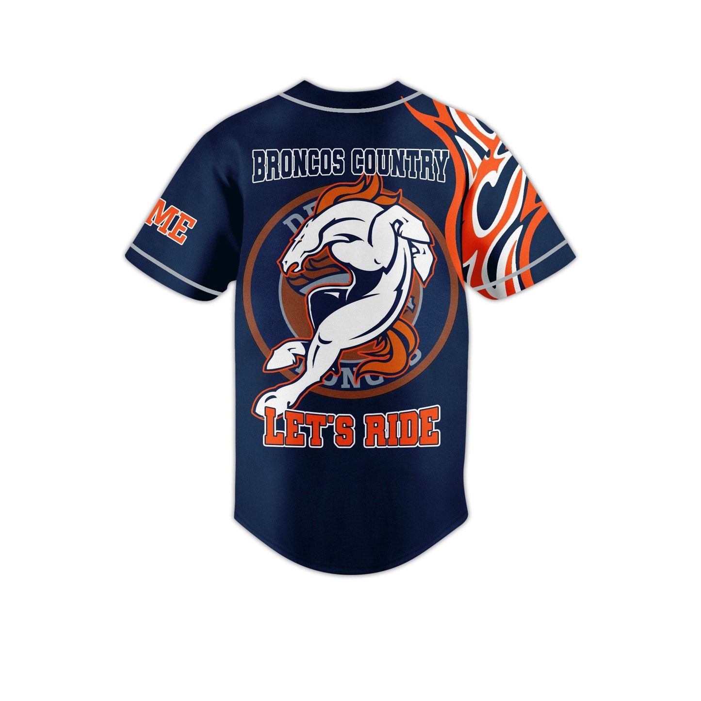 Personalized Broncos Baseball Jersey For Fans baseball jersey product view 3