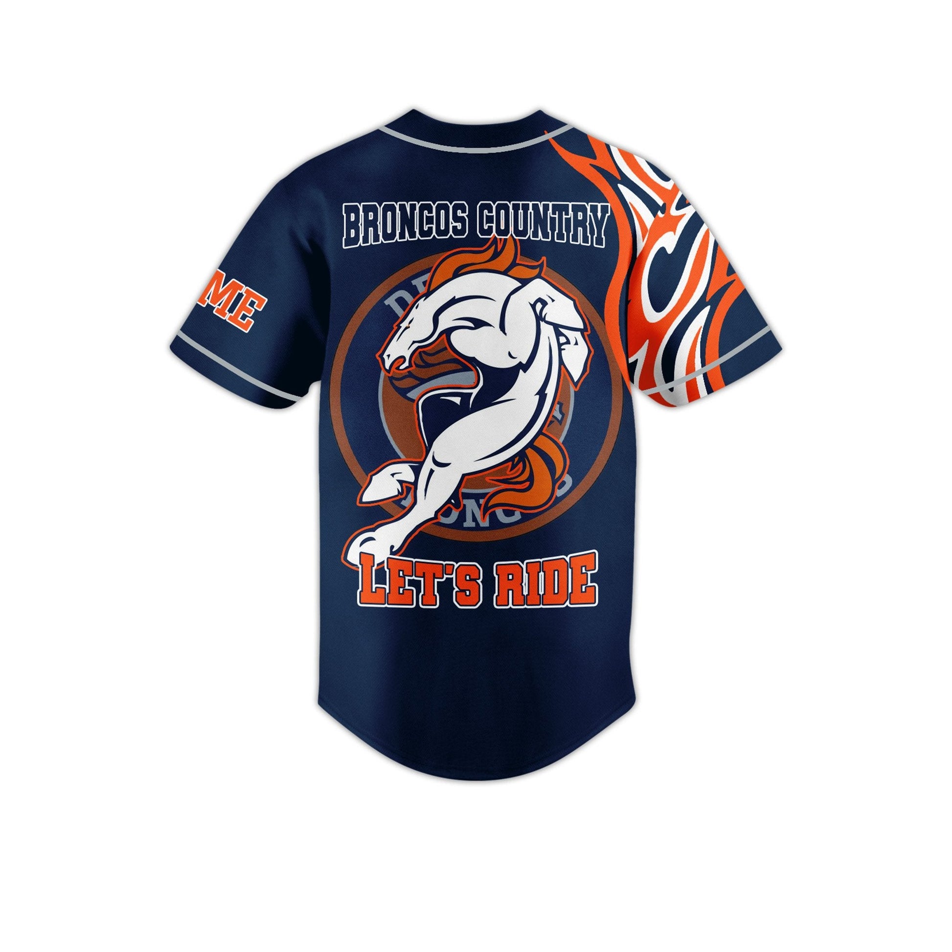Personalized Broncos Baseball Jersey For Fans baseball jersey product view 3