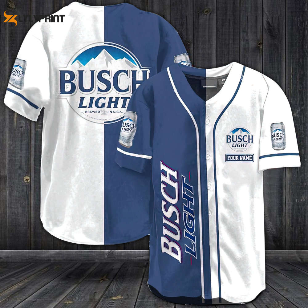 Personalized Busch Light Baseball Jersey - lylyprint.com baseball jersey product view 1