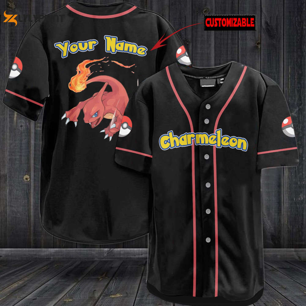 Personalized Charmeleon Baseball Jersey - Gift for Men Women - lylyprint.com baseball jersey product view 1