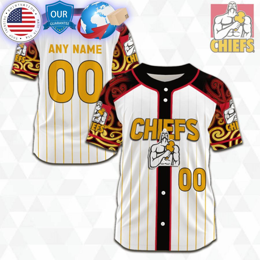 HOT Customized Chiefs Super Rugby Baseball Jersey baseball jersey product view 1