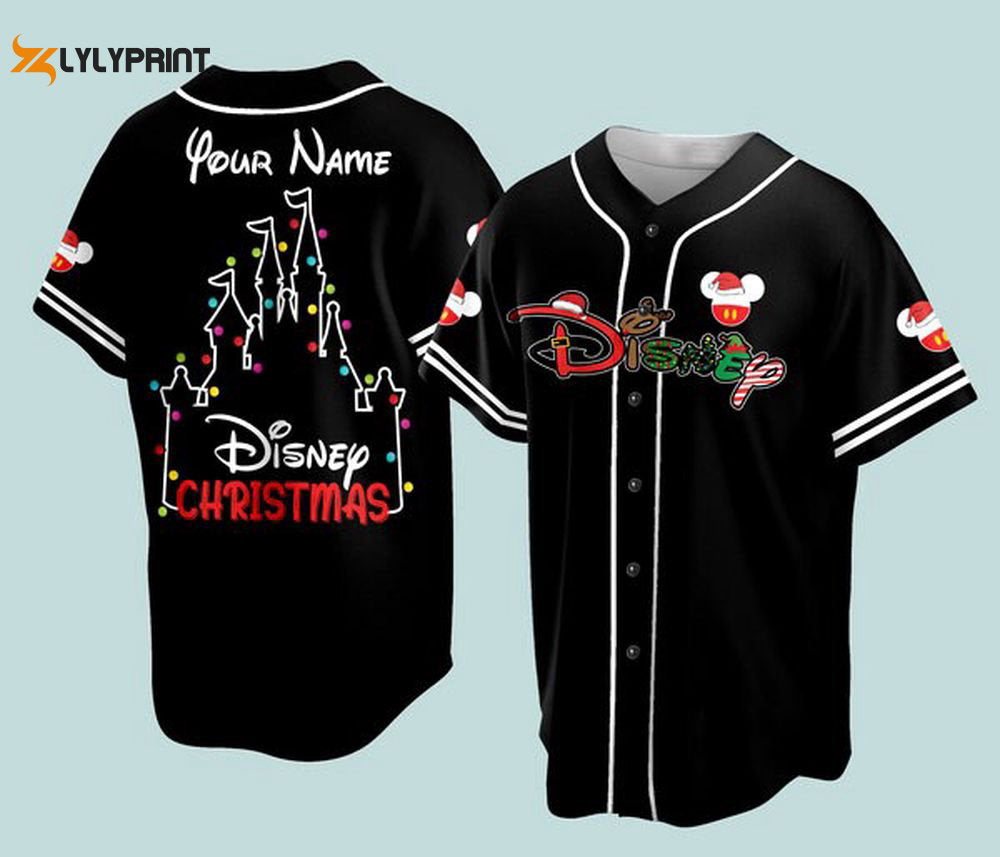 Personalized Christmas Ddisney Baseball Jersey Ddisneyland Trip - lylyprint.com baseball jersey product view 1